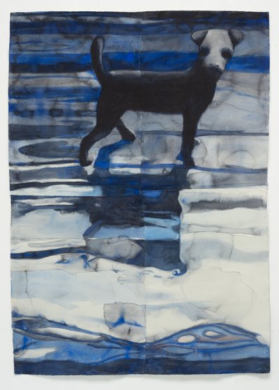 Legetøjshund, 2025 (akvarel) af Graham Dean