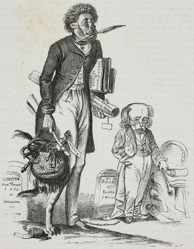 Hvorfor tage mulen væk fra udyr?, karikatur af Jean-Jacques Grandville (1803-1847), litografi af Gaetano Riccio fra Poliorama Pittoresco, n 38, 30. april af Grandville