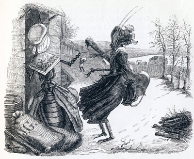 cikaden og myren - Fabler af La Fontaine af Grandville
