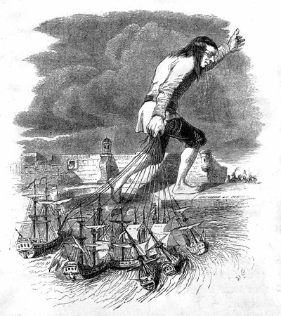 Illustration für Gullivers Reisen von Jonathan Swift von Grandville (1803-47)