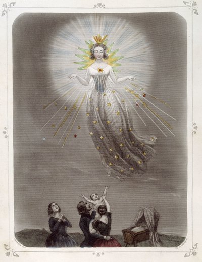 Stjerner: Kvinde, der repræsenterer "" The Good Star"" - af Grandville af Grandville