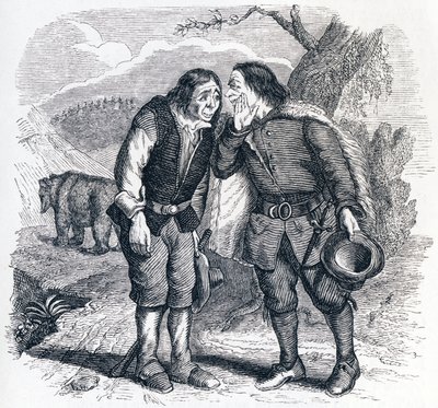 Bjørnen og de to venner - Fabler af La Fontaine af Grandville