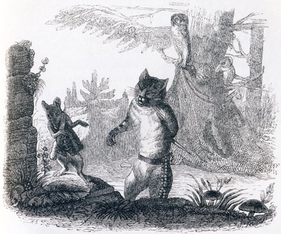 Katten og rotten - Fabler af La Fontaine af Grandville
