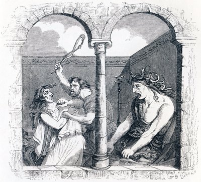 Discorden (La discorde) - Fabler af La Fontaine af Grandville