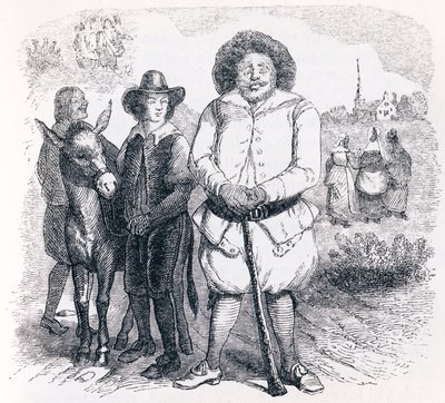 Mølleren, hans søn og æslet - Fabler af La Fontaine af Grandville