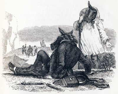 De to Mules - Fabler af La Fontaine af Grandville