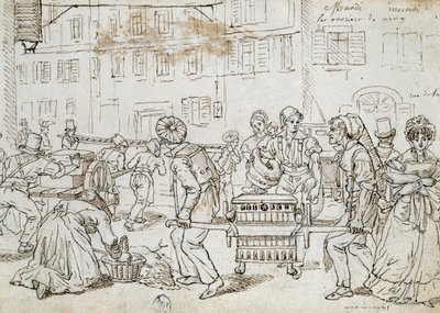 Workers of Nancy, tegning af Jean-Jacques Grandville (1803-1847), Frankrig af Grandville
