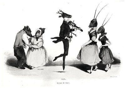 Et par hunde fra Les Metamorphoses du Jour-serien af Grandville