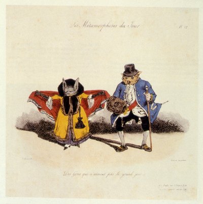 Folk, der ikke kan lide den store dag, 1854 af Grandville