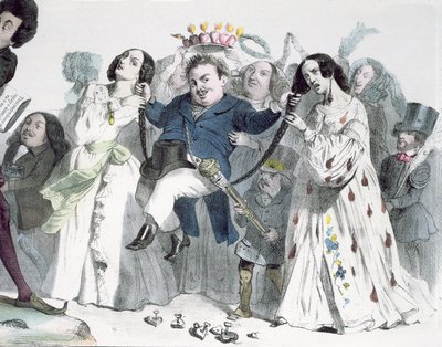 Karikatur af Honore de Balzac (1799-1850) af Granville