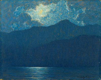 Solopgang over Catalina Island (olie om bord) af Granville Redmond