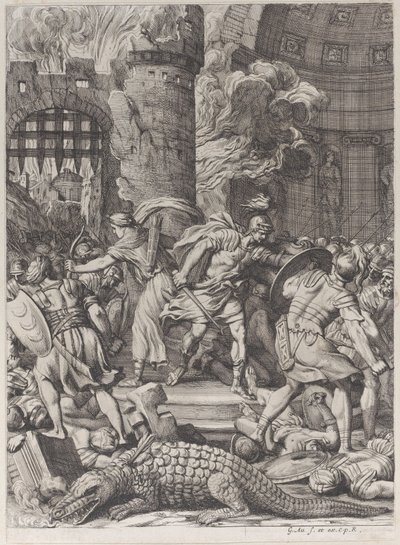 Indtagelsen af Alexandria, 1672-78. af Gérard Audran