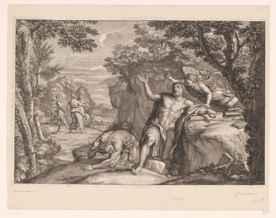 Fristelse af Hieronymus i ørkenen af Gérard Audran