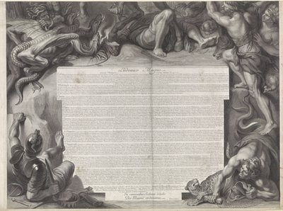 Allegorisk rytterportræt af Louis XIV, konge af Frankrig af Gérard Edelinck