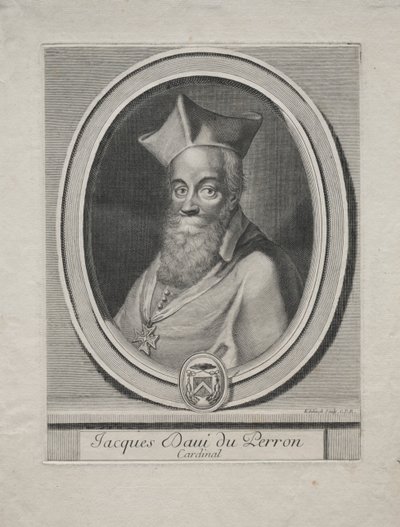 Kardinal Jacques Davey Duperron af Gérard Edelinck