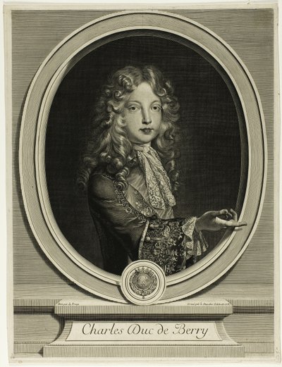 Charles Duc de Berry af Gérard Edelinck