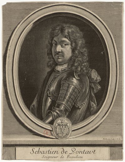 Edelinck - Sebastien de Pontaut Seigneur de Baulieu af Gérard Edelinck