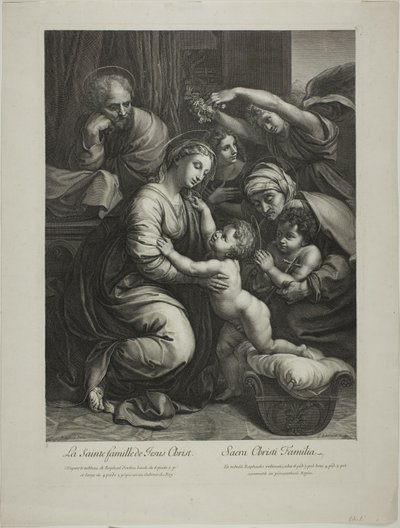 Jesu Kristi hellige familie af Gérard Edelinck