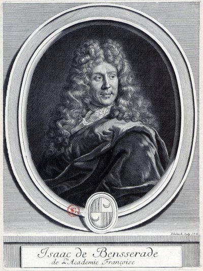 Isaac de Bensserade fra Académie Françoise af Gérard Edelinck