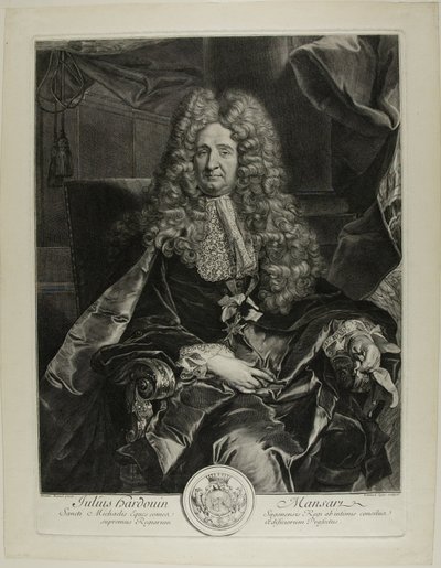 Jules Hardouin-Mansart af Gérard Edelinck