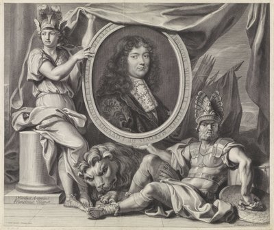 Portræt af François-Michel Le Tellier af Gérard Edelinck