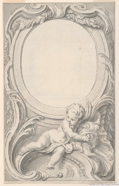 Design til ramme omkring portrættet af Francis Russell, anden jarl af Bedford af Gravelot