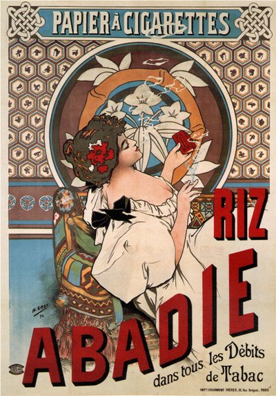 Reklameplakat for silkepapiret Abadie, 1898 af Gray