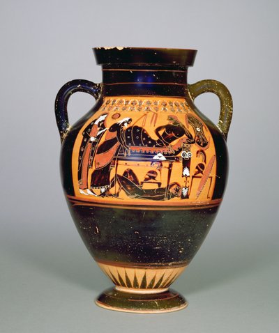 Amfora forestillende Priamos og Akillies, ca. 550 f.Kr. (keramik) (se også 293741-42 og 307550) af Greek
