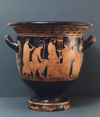 Loftsvase af Kleophon-maler, 5. århundrede f.Kr. (rødt keramik) af Greek
