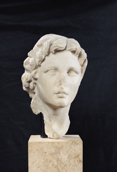 Leder af Alexander den Store (356-323 f.Kr.) (marmor) af Greek