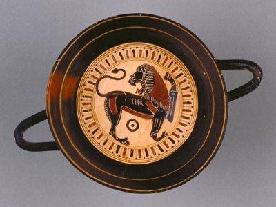 Laconian Black-Figure Kylix tilskrevet Hunt-maler, ca. 540 f.Kr. (terracotta) af Greek