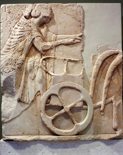 Relief af racerløber på sin vogn, 520 f.Kr. (marmor) af Greek