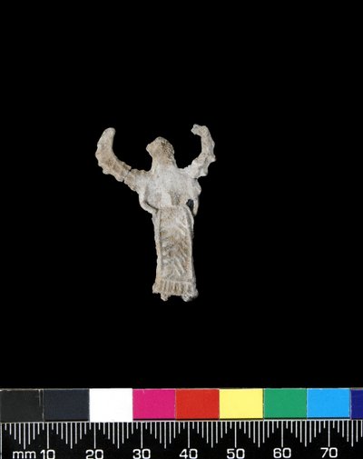 Relief ornament af en bevinget gudinde (bly) af Greek
