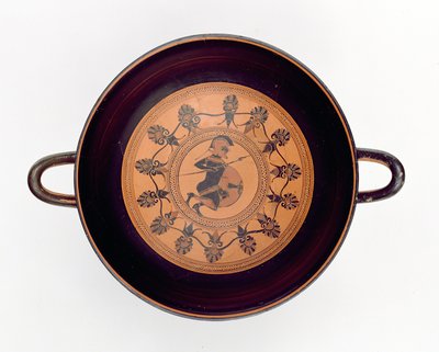 Siana Cup forestiller en kriger, ca. 560 f.Kr. (ler) af Greek