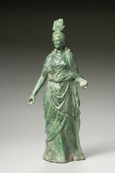 Statue af Isis Fortuna, hellenistisk, 1. århundrede f.Kr.-1. århundrede e.Kr. (bronze) (se 270388 for bagfra) af Greek