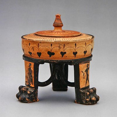 Tripod Exaleiptron, Boeotian School, ca. 500 f.Kr. (keramik) af Greek