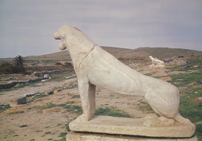 Udsigt til løveterrassen af Greek