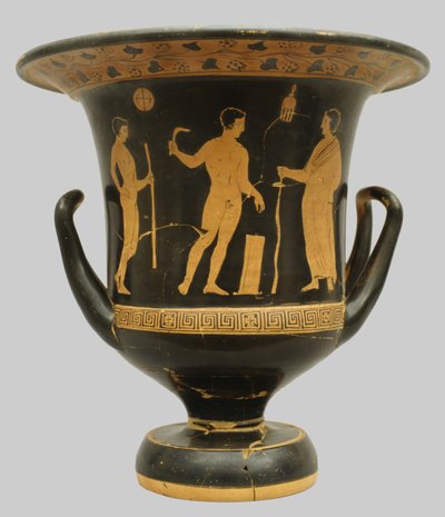 Klokkeformet krater fra Pisticci, Italien (keramik) af Greek School
