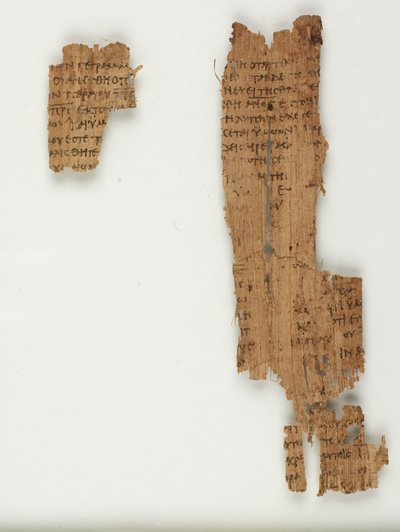 MS Gen 102613 Papyrus 22 fra Johannesevangeliet (blæk på papyrus) af Greek School
