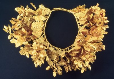 Krans, græsk, slutningen af det 4. århundrede f.Kr. (guld) af Greek School