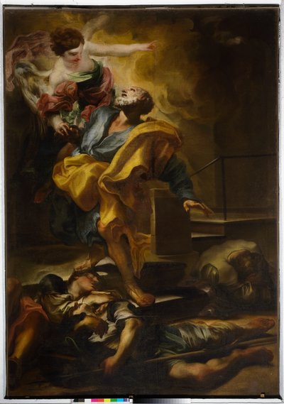 Sankt Peter apostlen befriet fra fængslet af Gregorio De Ferrari