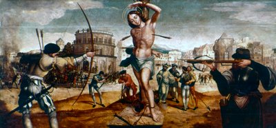 Sankt Sebastians martyrium, 1500-tallet af Gregorio Lopez