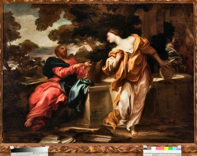 Kristus og den samaritanske kvinde ved Jakobs brønd Maleri af Gregorio de Ferrari (1647-1726), Genes, Musei di Strada Nuova (inv n PR 375) af Gregorio De Ferrari