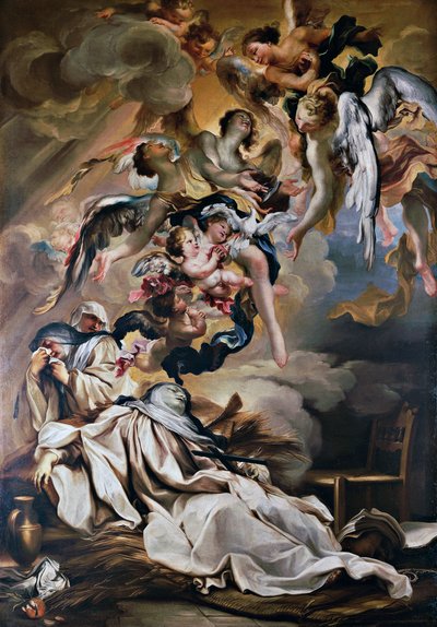 St Scholasticas død, af Gregorio de