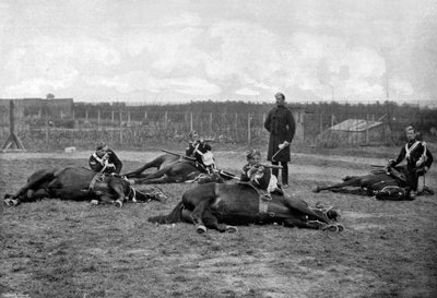 Et parti af den 4. Queens Own Husars træfning trådte af, 1896. af Gregory and Co