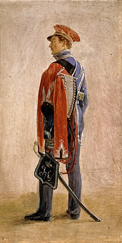 Portræt af P.M. Kunitsky, husar af husarregimentet William, prins af Nassau, 1832 af Grigori Grigorevich Chernetsov