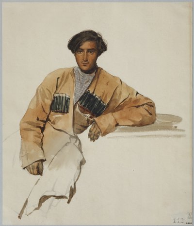 Portræt af Christophor Dmitrievich Sanikidze, 1841 af Grigori Grigorevich Gagarin