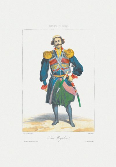 Prince of Megrelia Fra: Scener, landskaber, skikke og kostumer i Kaukasus, 1840 af Grigori Grigorevich Gagarin