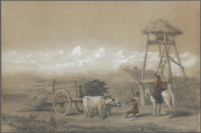 Kosakfortet i Kaukasus, 1846 af Grigori Grigorevich Gagarin