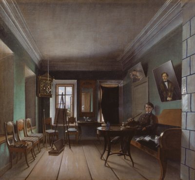 Interiør af Bykovs Hus, 1850
